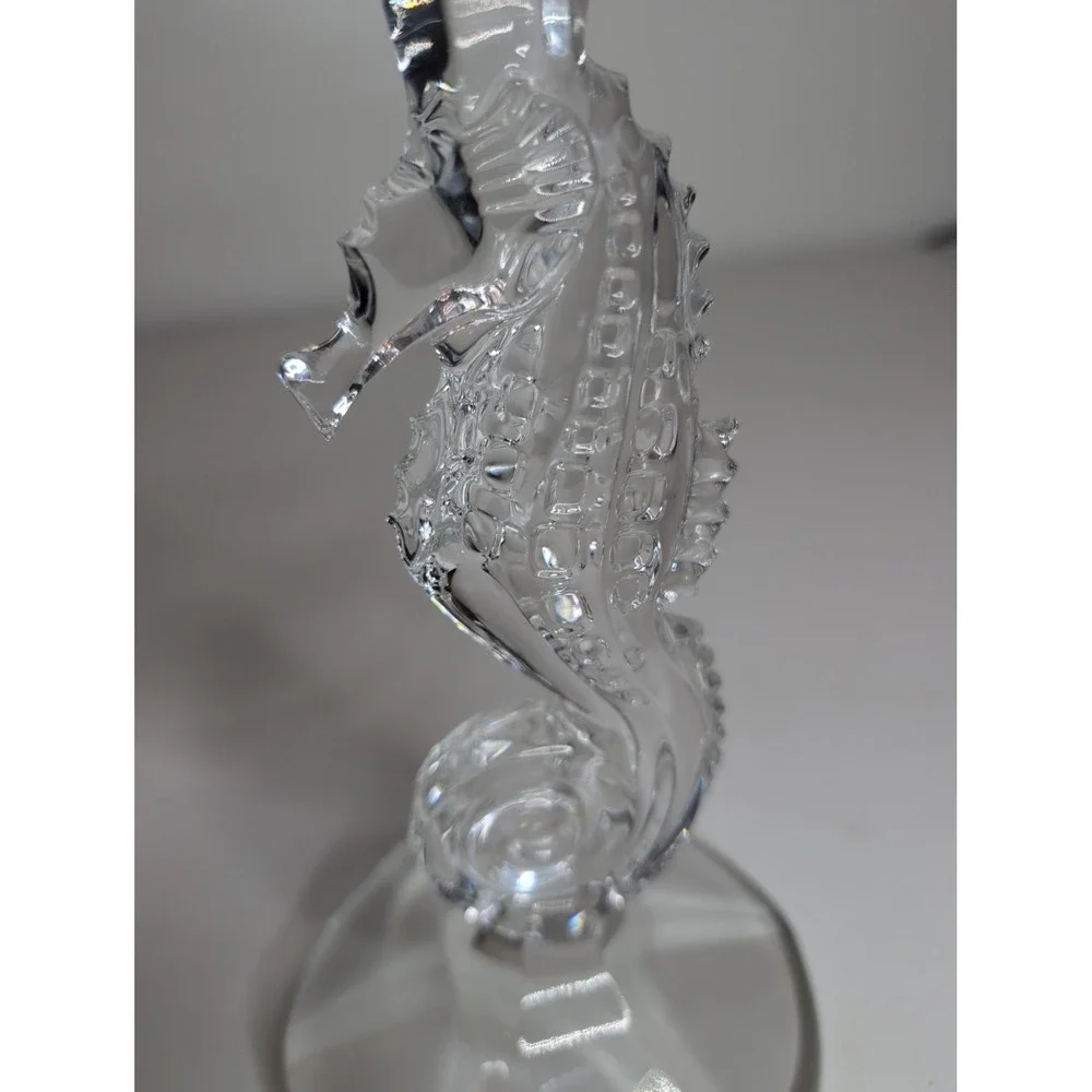 Fine Waterford Crystal Seahorse Candlestick Holder 11.5